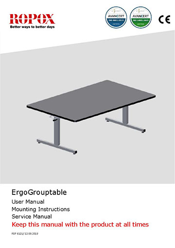 Ropox user & mounting manual - ErgoGroupTable