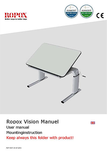 Ropox user & mounting manual - Vision Table Manuel